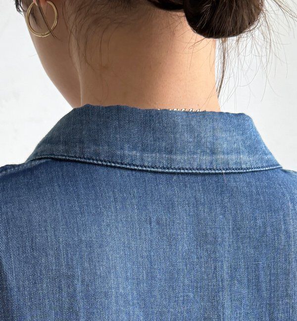  「袖リブシアーデニムドロストシャツ」|シャツ・ブラウス|