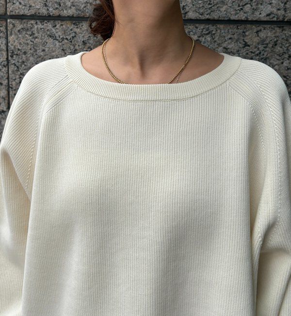  「ストレッチヤーン片畦ポンチョニット」|ニット・セーター|