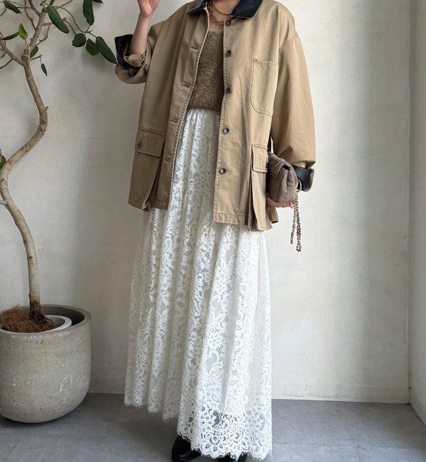  「レザーカラーカバーオールジャケット」|ブルゾン・スタジャン|