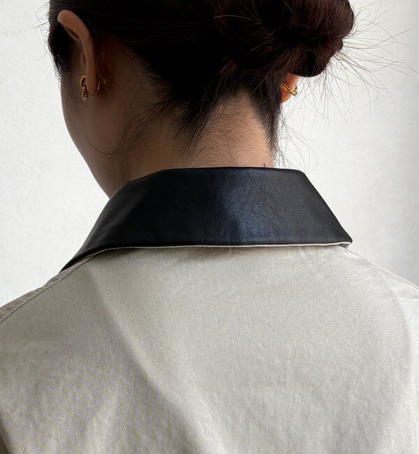  「レザーカラーカバーオールジャケット」|ブルゾン・スタジャン|