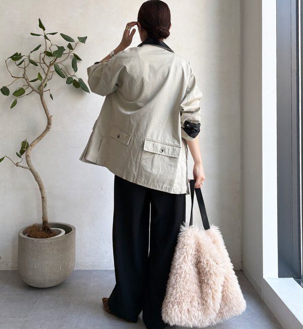  「レザーカラーカバーオールジャケット」|ブルゾン・スタジャン|