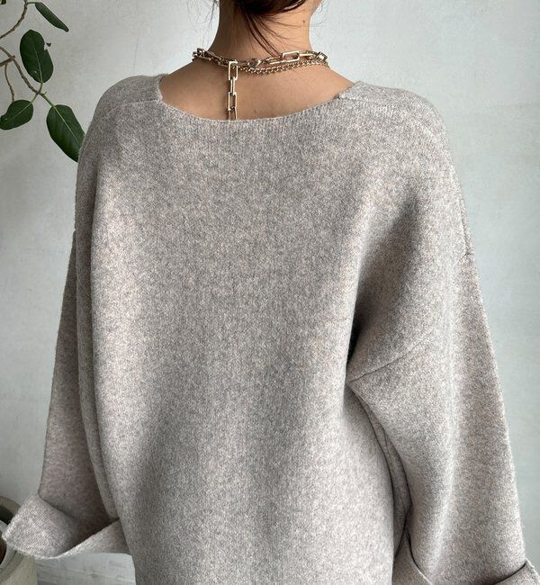  「【WEB限定】深Vワイドスリーブプルオーバー」|ニット・セーター|