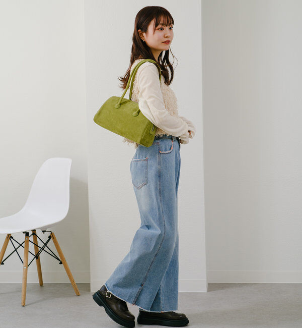  「【新色追加/前後2WAY】ファーショートベスト」|ベスト・ジレ|