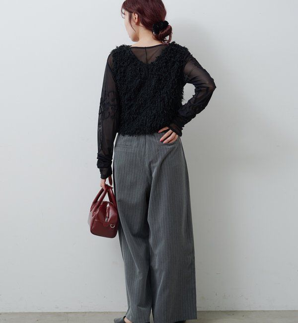  「【新色追加/前後2WAY】ファーショートベスト」|ベスト・ジレ|