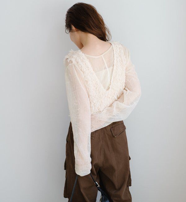  「【新色追加/前後2WAY】ファーショートベスト」|ベスト・ジレ|