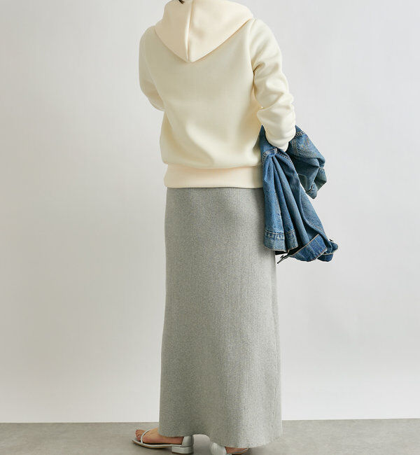  「【美シルエット】コットンリブニットスカート」|スカート|