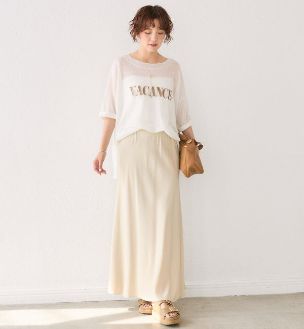  「【セットアップ可】ガーメントダイバイヤススカート」|スカート|