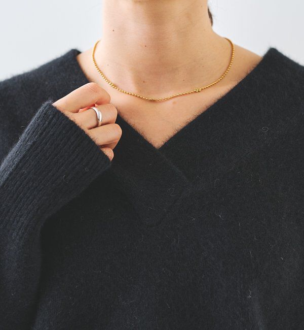  「【R.good（アールドットグッド）】ボールチェーンアクセントネックレス」|ブローチ・コサージュ|