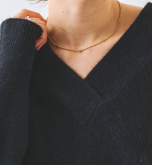  「【R.good（アールドットグッド）】ボールチェーンアクセントネックレス」|ブローチ・コサージュ|