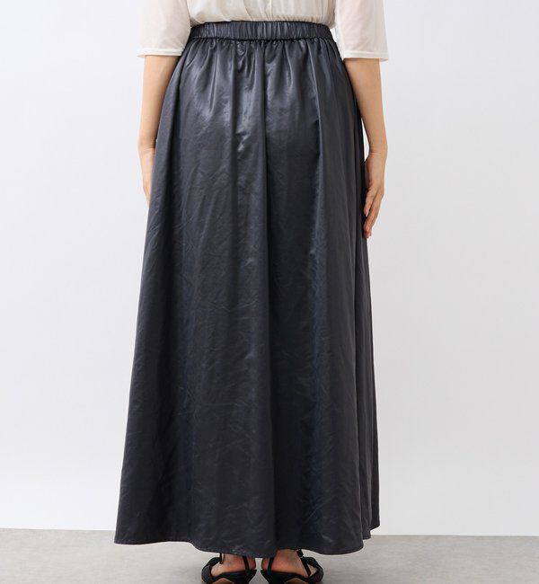  「【上品な光沢感】グロッシーギャザースカート」|スカート|