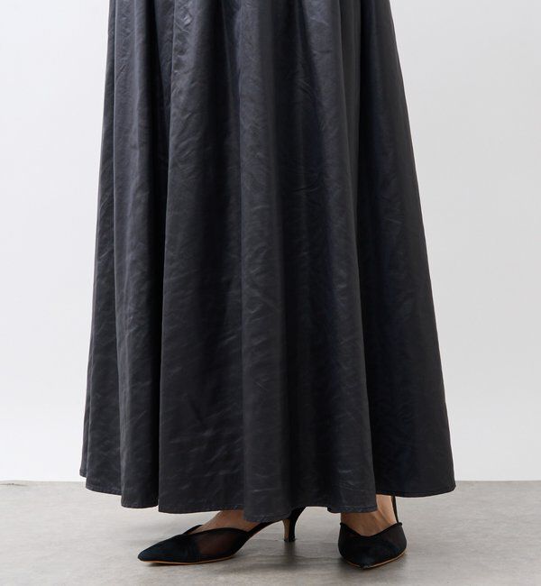  「【上品な光沢感】グロッシーギャザースカート」|スカート|