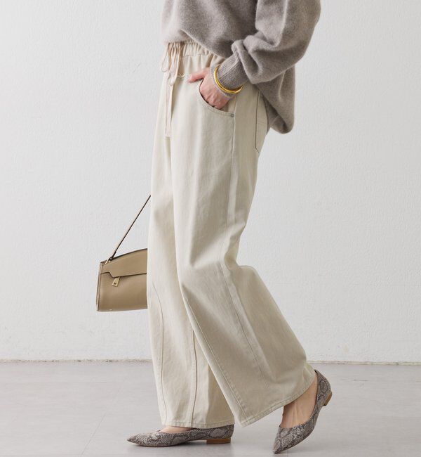  「【キャッチーなデザイン】スウェットドッキングデニム」|デニム|