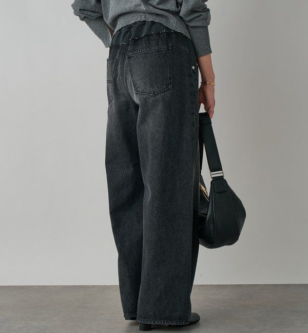  「【キャッチーなデザイン】スウェットドッキングデニム」|デニム|