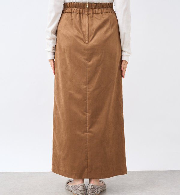  「【すっきり見えが叶う】ブラッシュドクロスIラインスカート」|スカート|