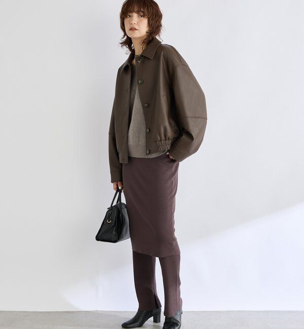  「【洗練された着こなしに】合皮ブルゾン」|ブルゾン・スタジャン|