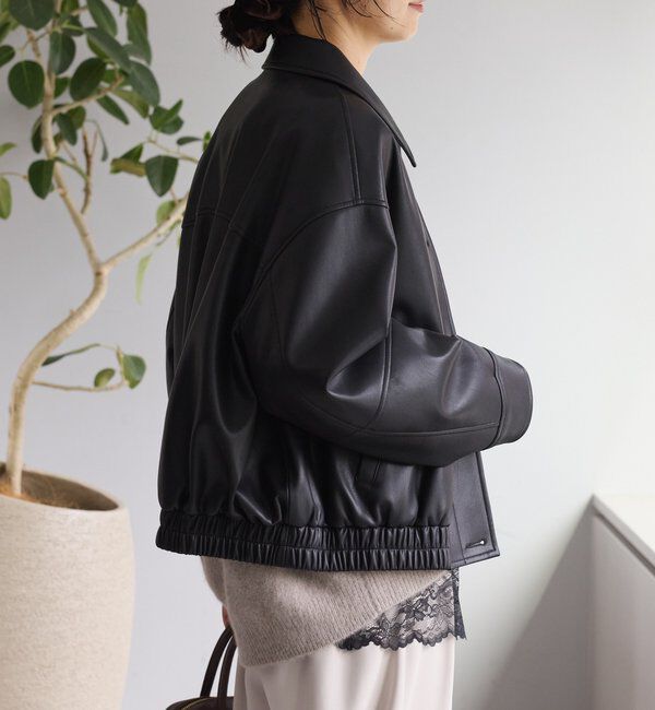  「【洗練された着こなしに】合皮ブルゾン」|ブルゾン・スタジャン|