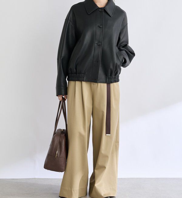  「【洗練された着こなしに】合皮ブルゾン」|ブルゾン・スタジャン|