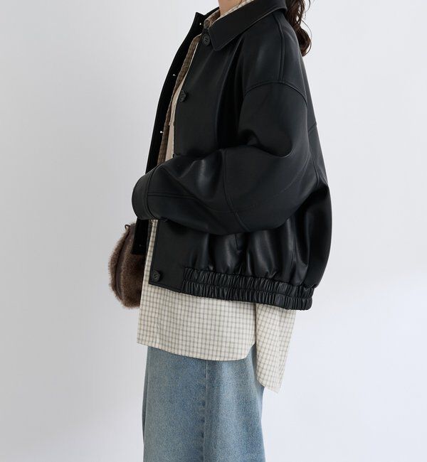  「【洗練された着こなしに】合皮ブルゾン」|ブルゾン・スタジャン|