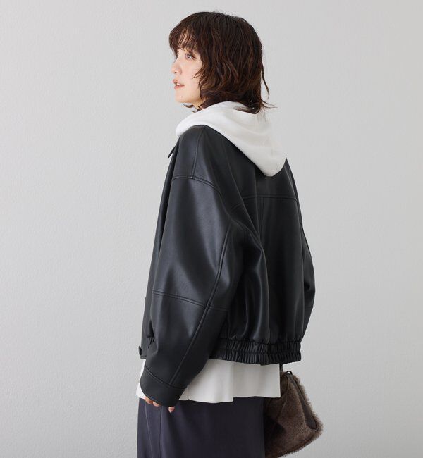  「【洗練された着こなしに】合皮ブルゾン」|ブルゾン・スタジャン|