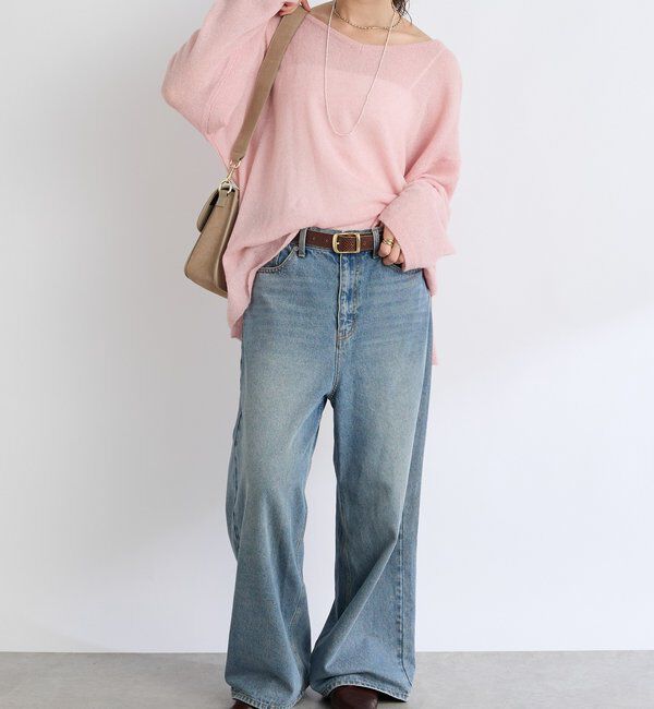  「【リニューアル】2wayスパングルシアーニット」|ニット・セーター|