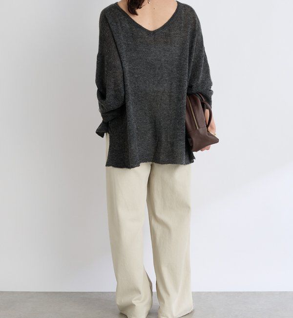  「【リニューアル】2wayスパングルシアーニット」|ニット・セーター|