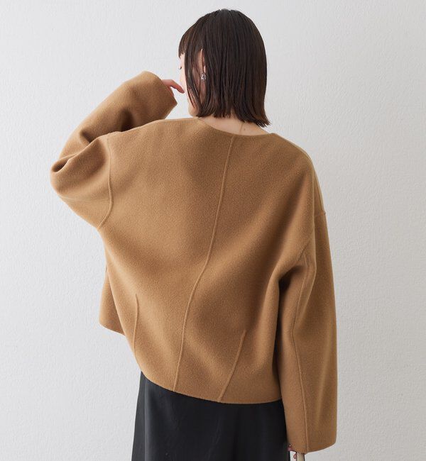  「【上品見え】ウールリバーショートコート」|その他|