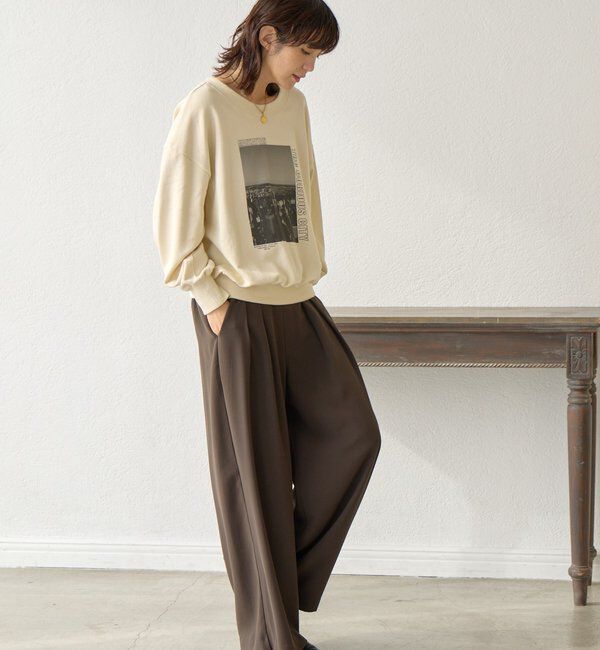  「【大人カジュアルに】2wayPhotoスウェット」|Tシャツ・カットソー|