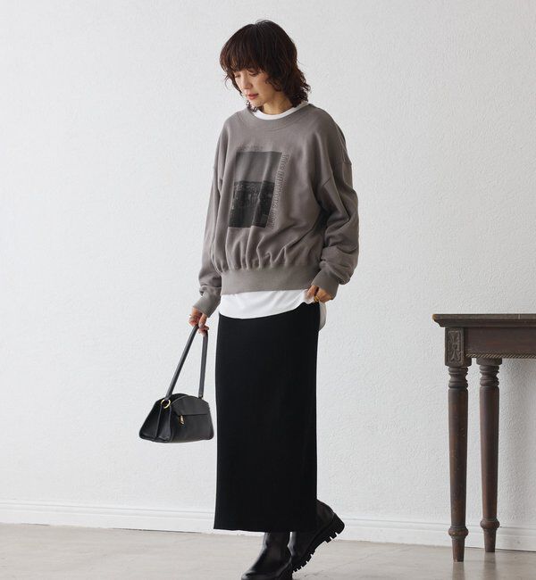  「【大人カジュアルに】2wayPhotoスウェット」|Tシャツ・カットソー|