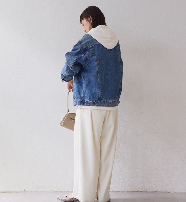  「【ロングシーズン活躍】スエットライクフーディニット」|ニット・セーター|