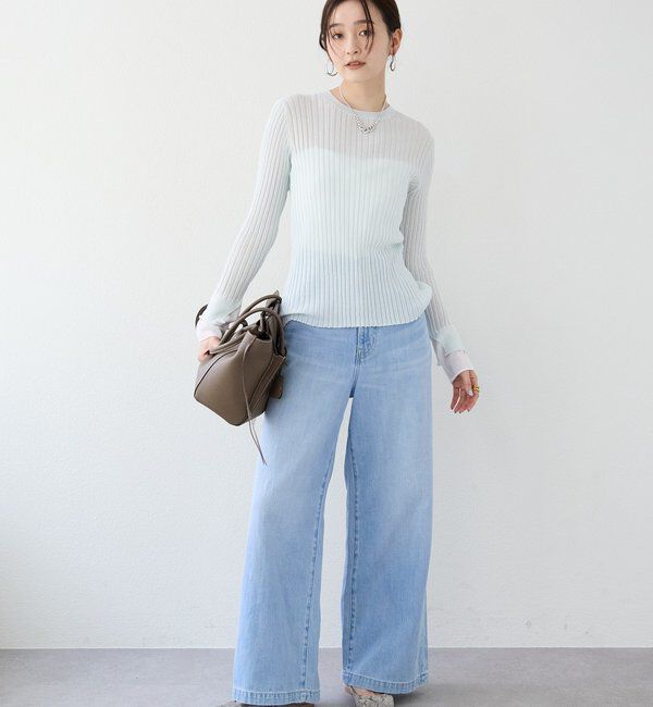  「【RIMH（リムエイチ）】クリーンワイドデニム」|デニム|