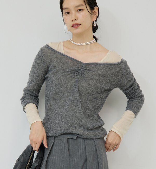  「【アンサンブル対応】オフショルダーニット」|ニット・セーター|