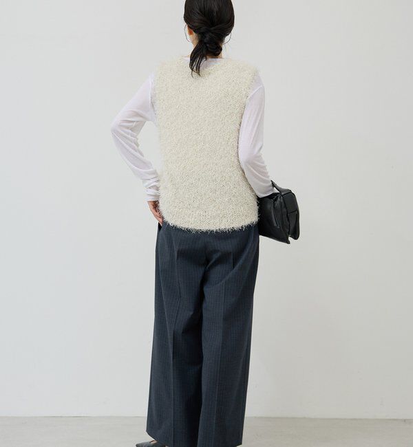  「【手洗い可能】【3サイズ展開】ストライプダブルタックパンツ」|チノ|