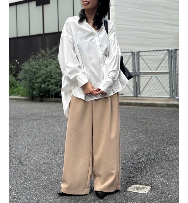  「【CHIHAYAコラボ】スウェードライクタックイージーパンツ」|チノ|