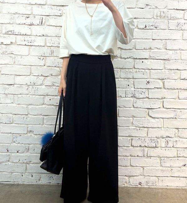  「【CHIHAYAコラボ】スウェードライクタックイージーパンツ」|チノ|