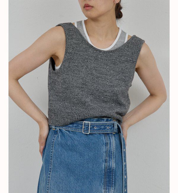  「【PEAS】レタードニットベスト」|ニット・セーター|