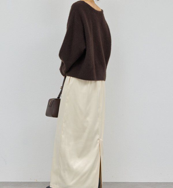  「【手洗い可能】ストレッチサテンタイトスカート」|スカート|