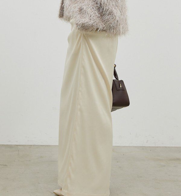  「【手洗い可能】ストレッチサテンタイトスカート」|スカート|