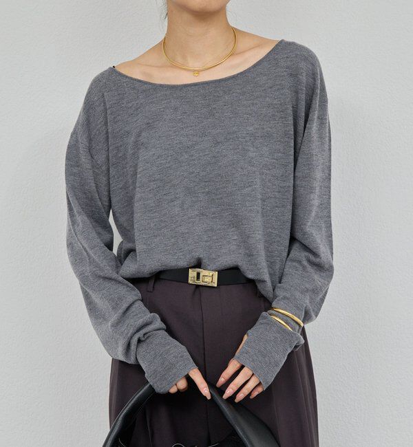  「【手洗い可】メリノウールニットプルオーバー」|ニット・セーター|