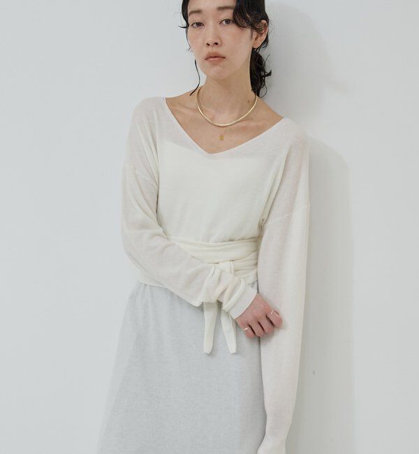  「【25th記念アイテム】ベルト付きロングニットワンピース」|ワンピース|