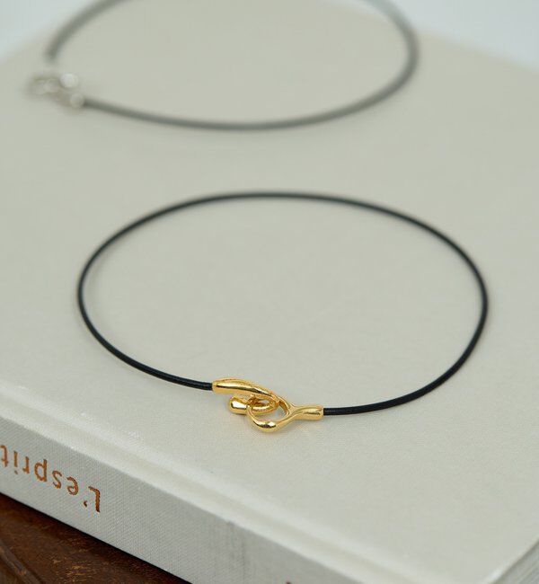  「レザーコードチョーカー」|リング|ゴールド