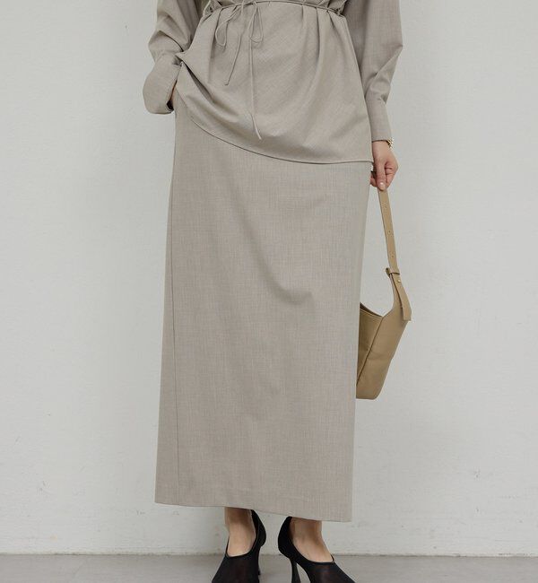  「【セットアップ対応】梳毛ストレッチタイトスカート」|スカート|