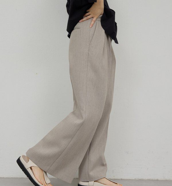  「【セットアップ対応】ダブルクロスワイドパンツ」|チノ|