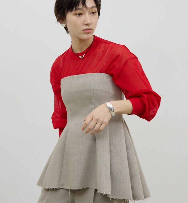  「【セットアップ対応】ダブルクロスビスチェ」|シャツ・ブラウス|