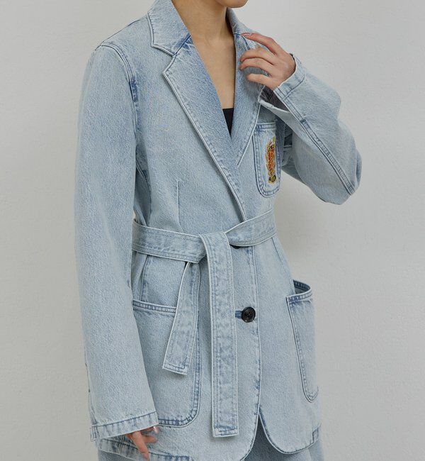  「【PEAS】【セットアップ対応】デニムブレザー」|デニムジャケット|