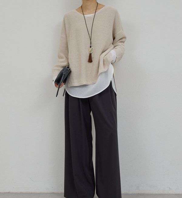  「【手洗い可】ラウンドTガーゼブラウス」|シャツ・ブラウス|