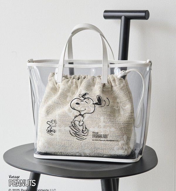  「【再値下げ】《PEANUTS&times;russetコラボ》クリアトート&times;巾着セットバッグ」|トートバッグ|ベージュ