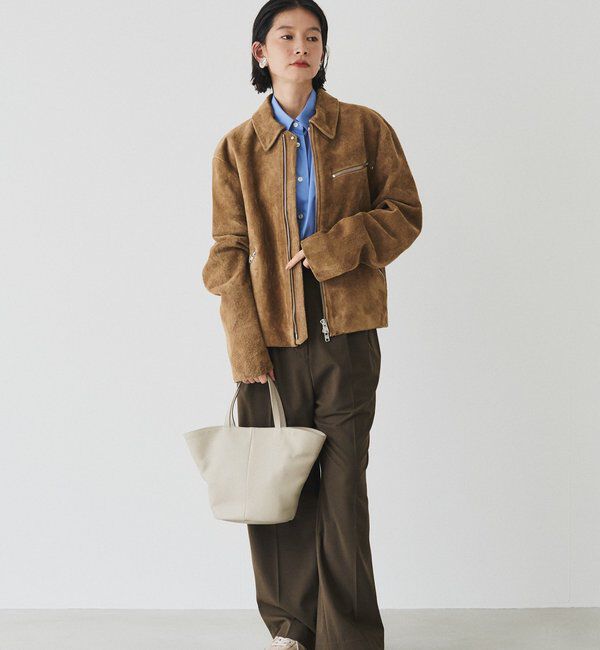  「レザー2WAYミニトートバッグ」|トートバッグ|グレージュ