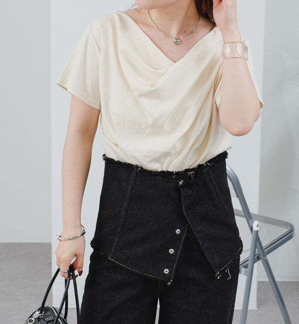  「【全骨格対応◎/6色展開】オフショルTシャツ」|Tシャツ・カットソー|