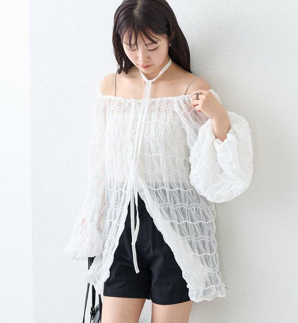  「ウェーブシアーブラウス」|シャツ・ブラウス|