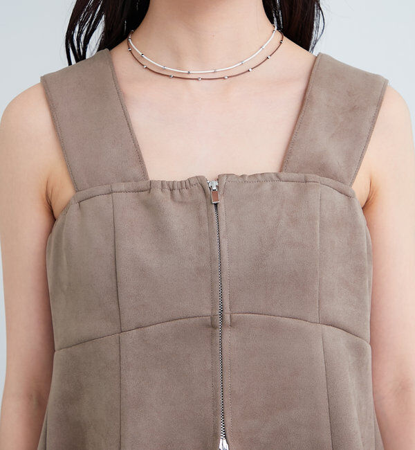  「フェイクスウェードペプラムビスチェ」|シャツ・ブラウス|